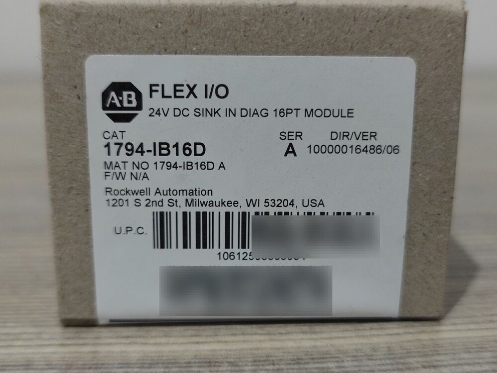 New Factory Sealed AB 1794-IB16D SER A Flex I/O Rev. A01 Input Module 1794IB16D DHL / UPS / FedEx