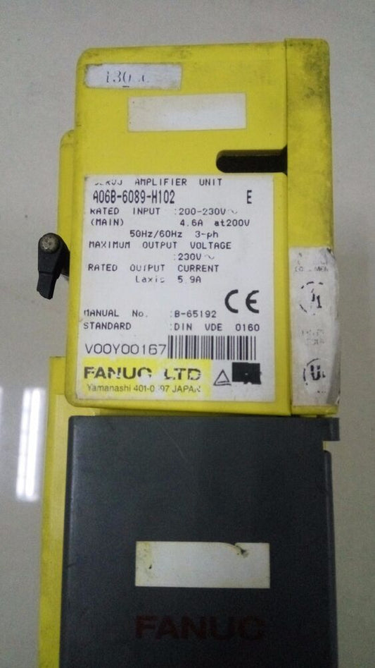 1PC USED FANUC SERVO AMPLIFIER UNIT A06B-6089-H102 A06B6089H102 FREE SHIPPING UPS / DHL / Fedex