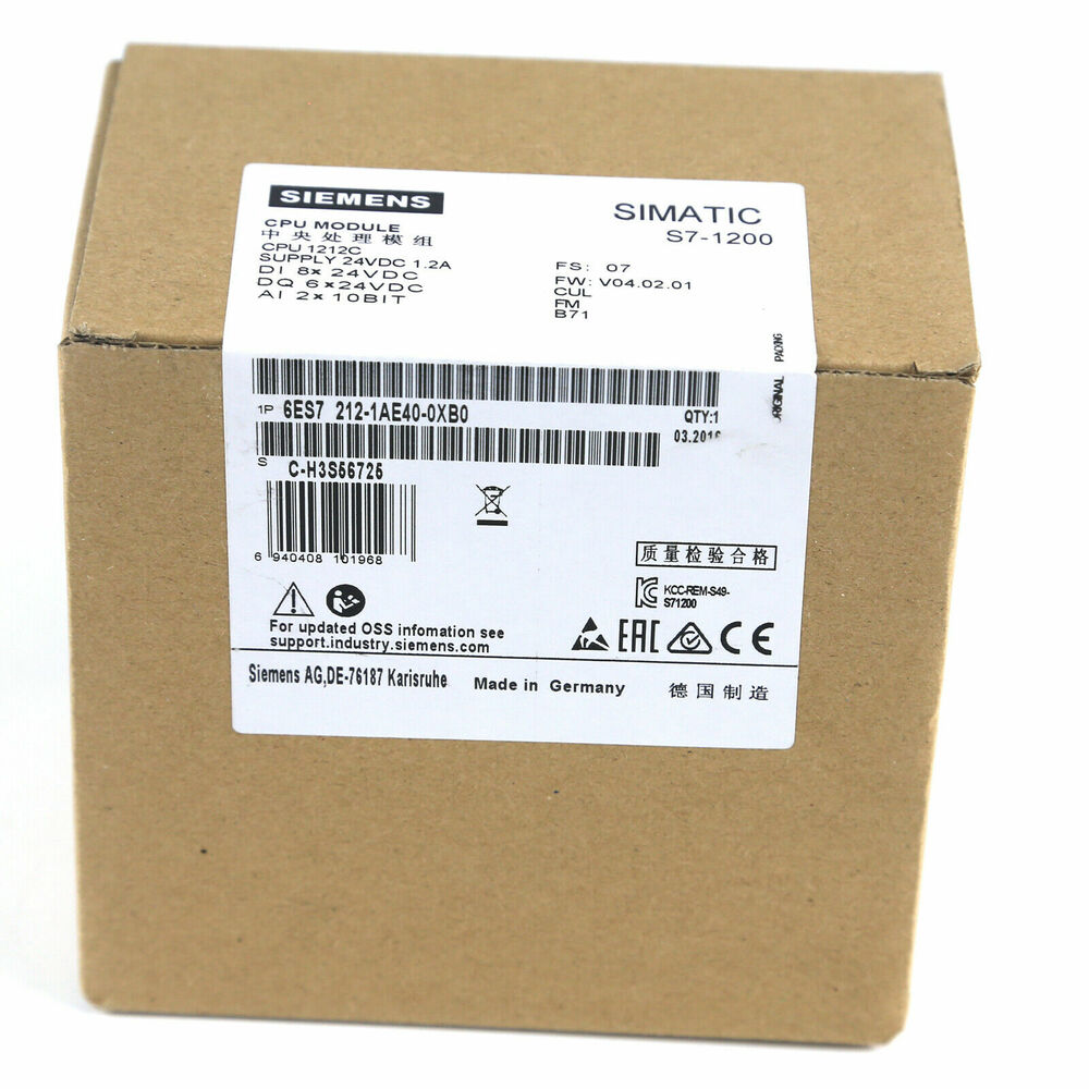 NEW SIEMENS 6ES7 212-1AE40-0XB0 6ES7212-1AE40-0XB0 PLC Module DHL / UPS / FedEx