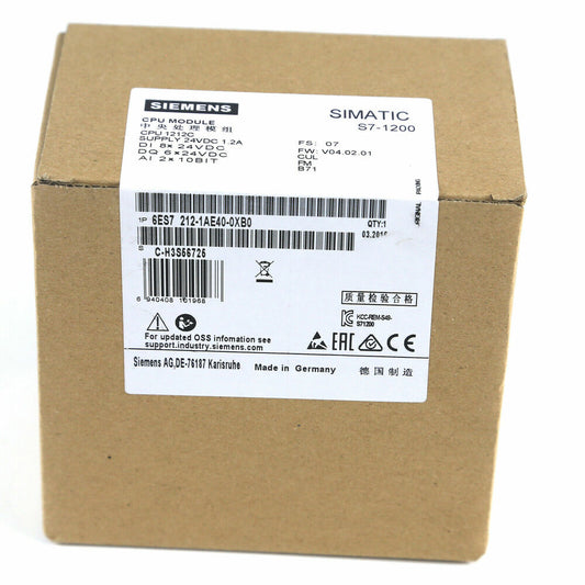NEW SIEMENS 6ES7 212-1AE40-0XB0 6ES7212-1AE40-0XB0 PLC Module DHL / UPS / FedEx