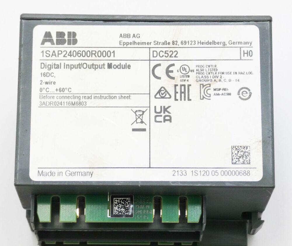 ABB DC522 1SAP240600R0001 E:H0 Digital I/O Module new in box