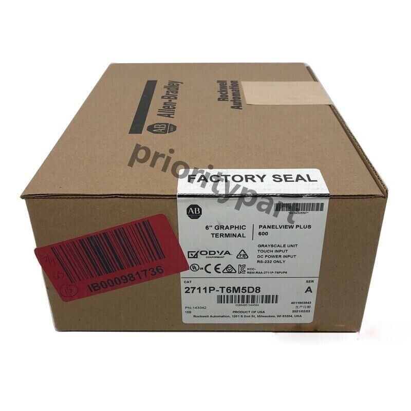 Factory Sealed Allen-Bradley 2711P-T6M5D8 /A PANELVIEW PLUS 600 Free Shipping DHL / UPS / FedEx