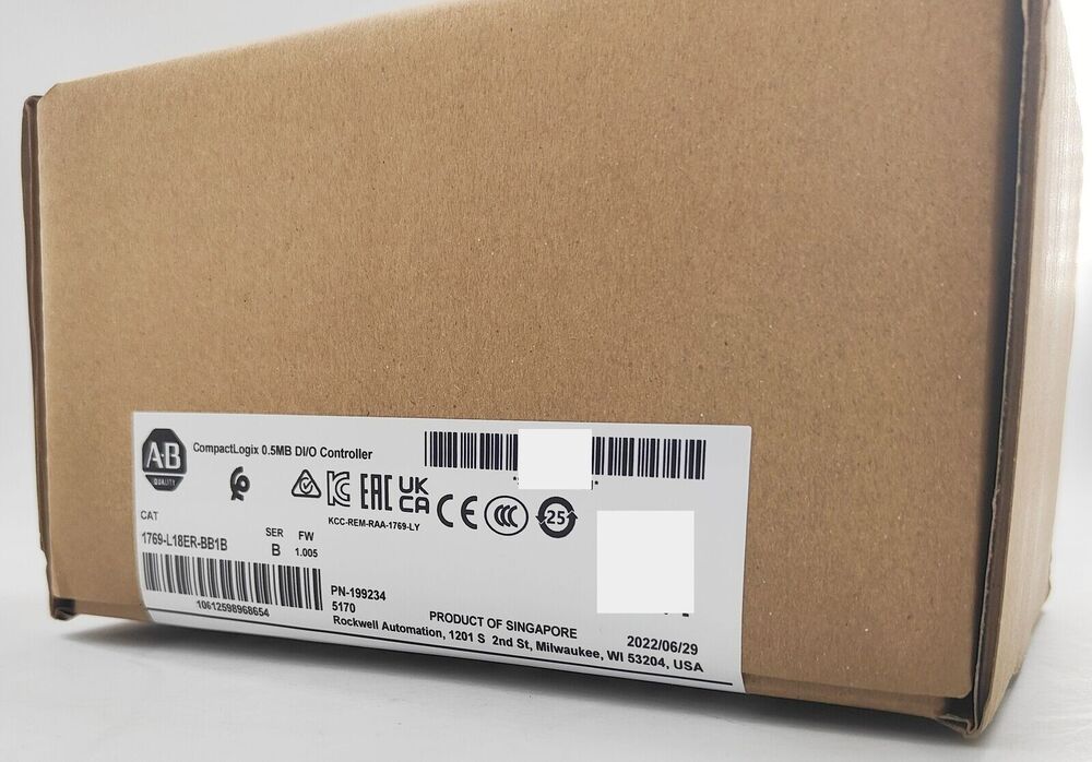 Allen-Bradley 1769-L18ER-BB1B CompactLogix 0.5MB DI/O Controller 1769L18ERBB1B DHL / UPS / FedEx