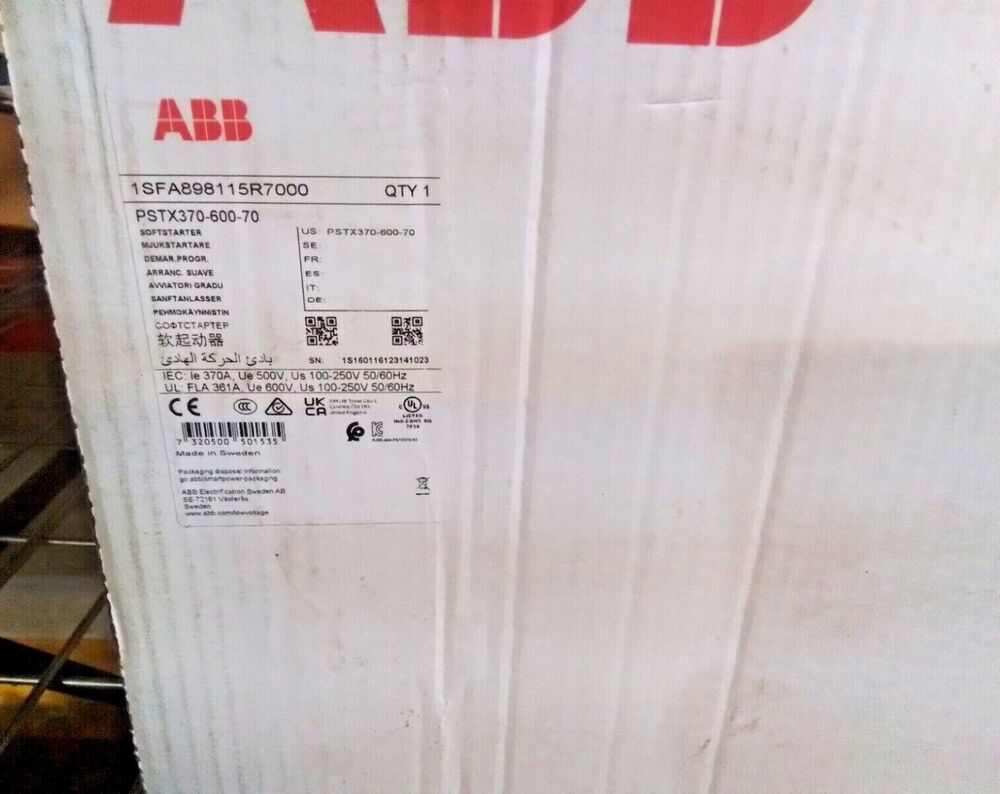 PSTX370-600-70 New ABB Soft Starter PSTX370-600-70 New in Box Fast Shipping 1pcs