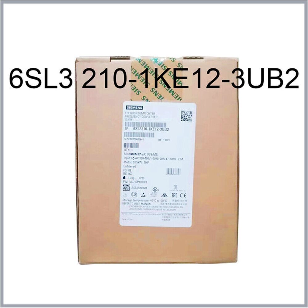 New Siemens 6SL3210-1KE12-3UB2 6SL32101KE123UB2 G120C RATED POWER 0,75KW