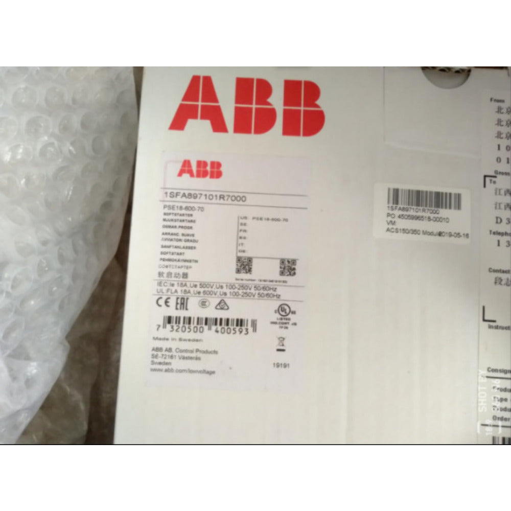 PSE18-600-70 ABB 1SFA897101R7000 Soft Starter Brand New in Box!Spot Goods Zy