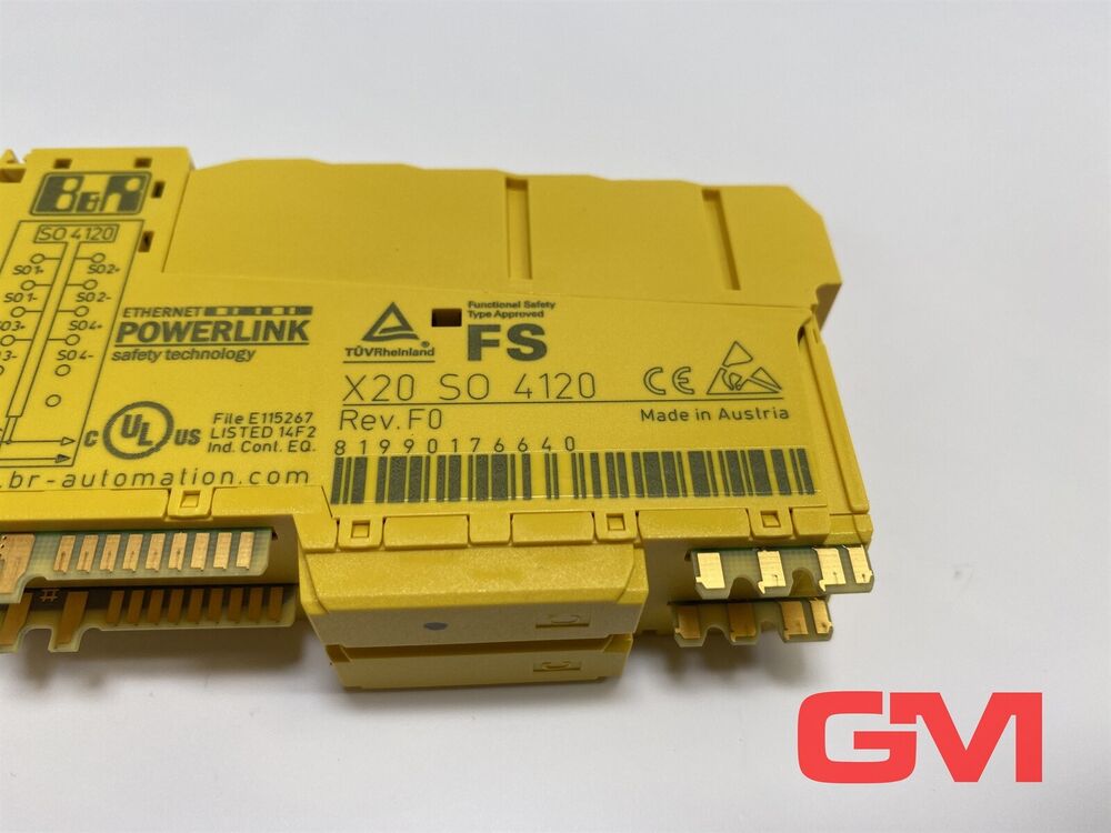 B&R Safe Output Module X20SO4120 Safety Digital Output SO4120 Revision F0