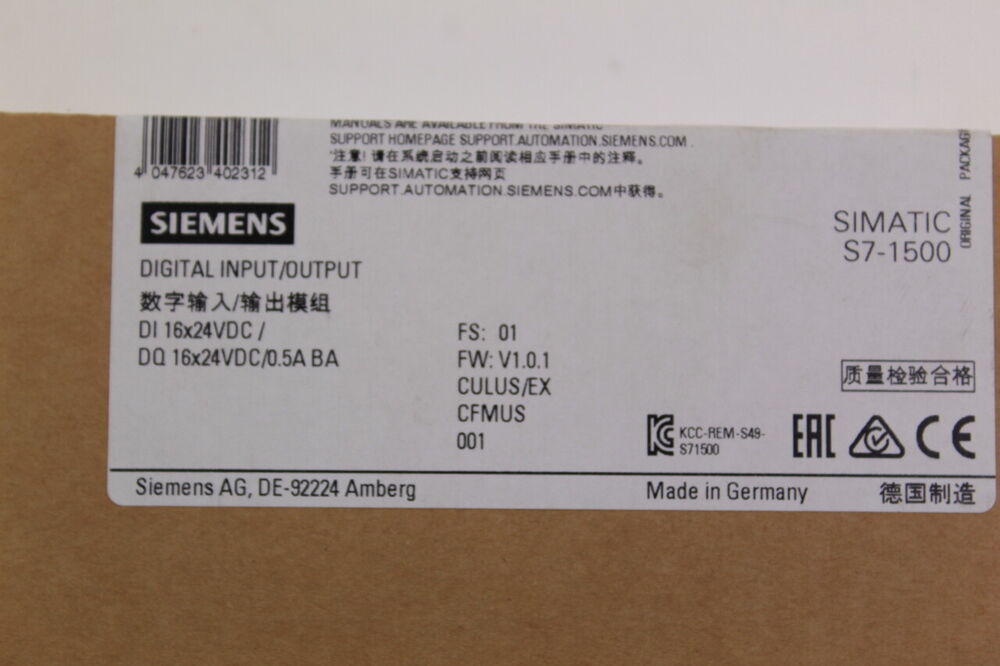 Siemens 6ES7 523-1BL00-0AA0 PLC 6ES7 5231BL000AA0 New In Box Expedited Shipping DHL / UPS / FedEx