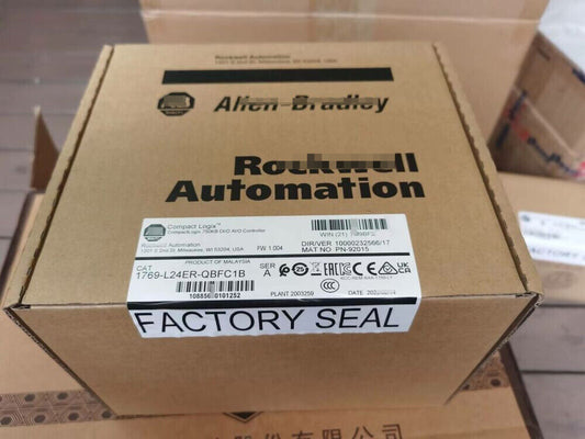 Allen Bradley 1769-L24ER-QBFC1B CompactLogix 750KB Controller AB 1769L24ERQBFC1B DHL / UPS / FedEx