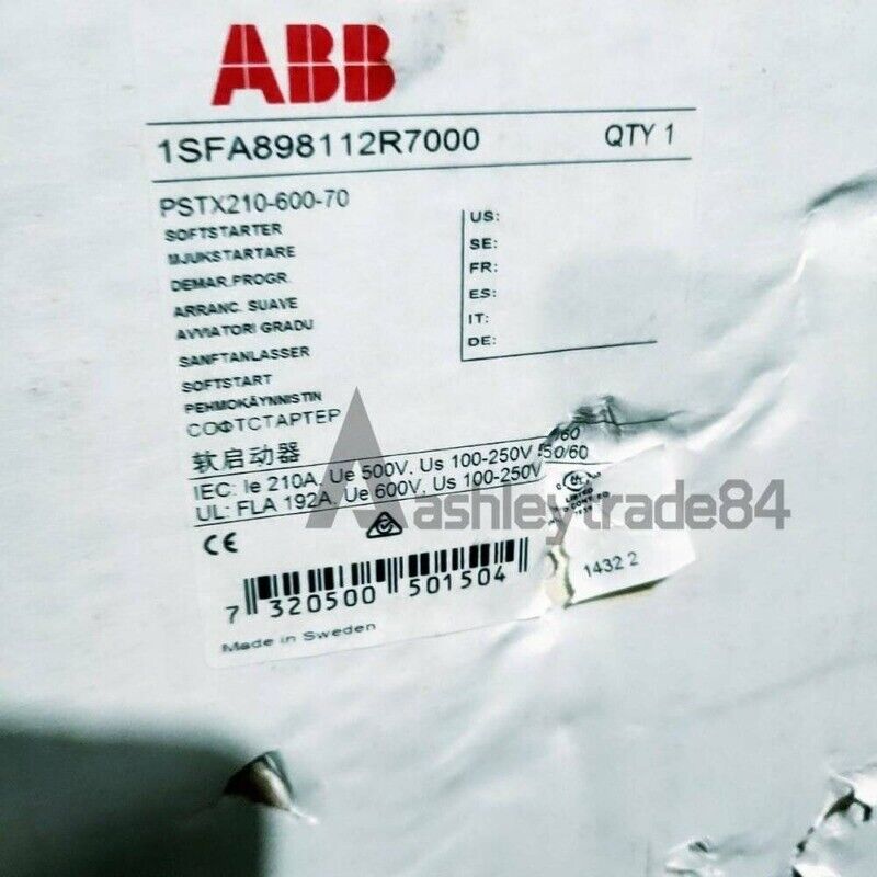 ABB PSTX210-600-70 1SFA898112R7000 Soft Starter New in Box Fast Shipping 1pcs
