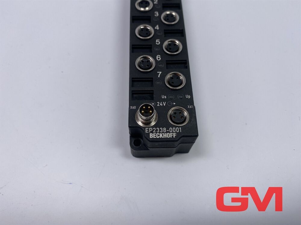 Beckhoff Ethercat Box EP2338-0001 8-Kanal-Digital-Kombi 24VDC M8 10 Μs 0,5 A