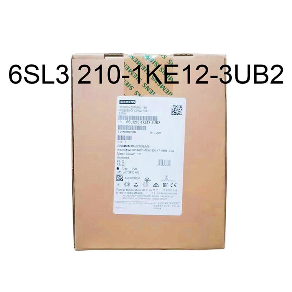 New Siemens G120C RATED POWER 0,75KW 6SL3210-1KE12-3UB2 6SL3 210-1KE12-3UB2
