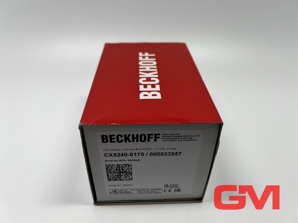 Beckhoff CPU Module CX5240-0175 Hw 2.6 Windows 10 Iot Enterprise 2019