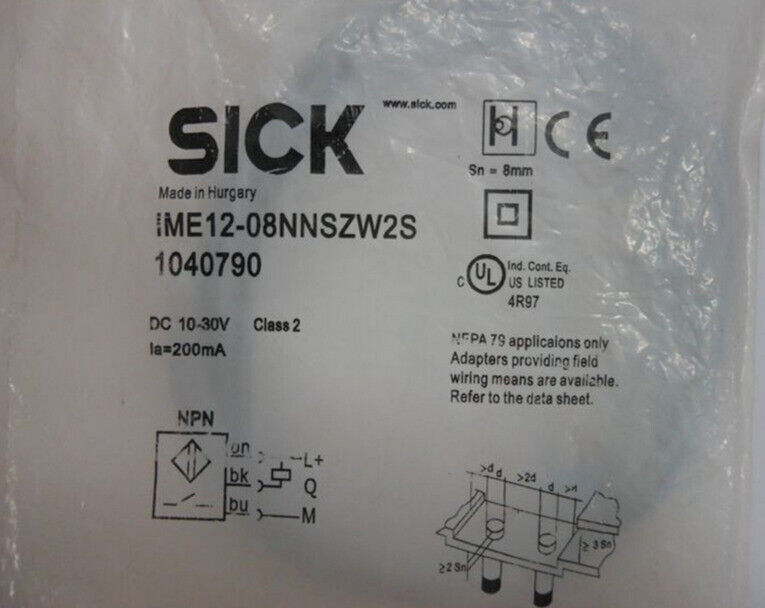 1PC New Sick IME12-08NNSZW2S Proximity Switch IME1208NNSZW2S DHL / UPS / FedEx