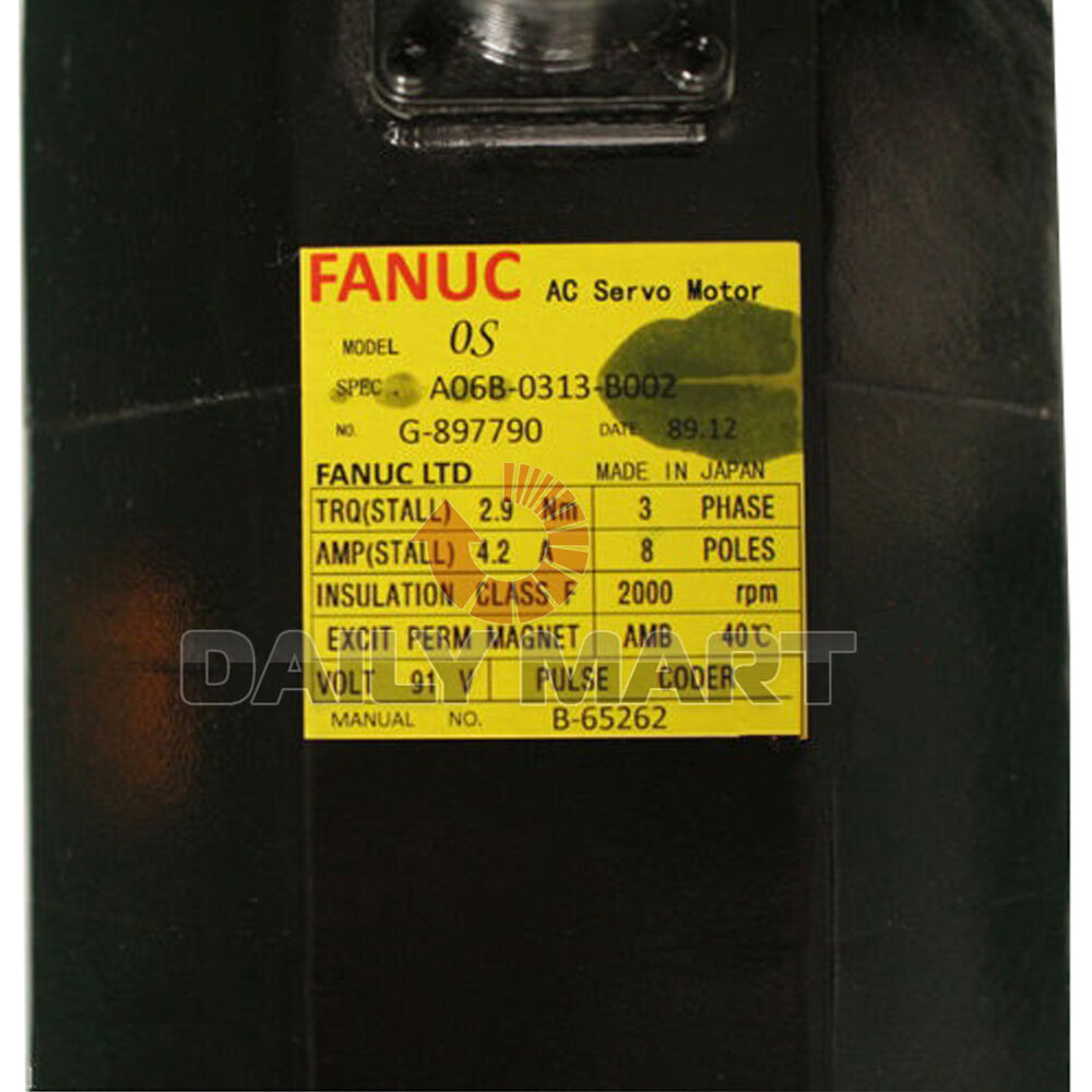Used FANUC AC SERVO MOTOR A06B-0313-B002 A06B0313B002