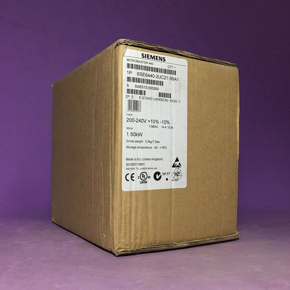 New Siemens 6SE6440-2UC21-5BA1 6SE6 440-2UC21-5BA1 MICROMASTER440 without filter