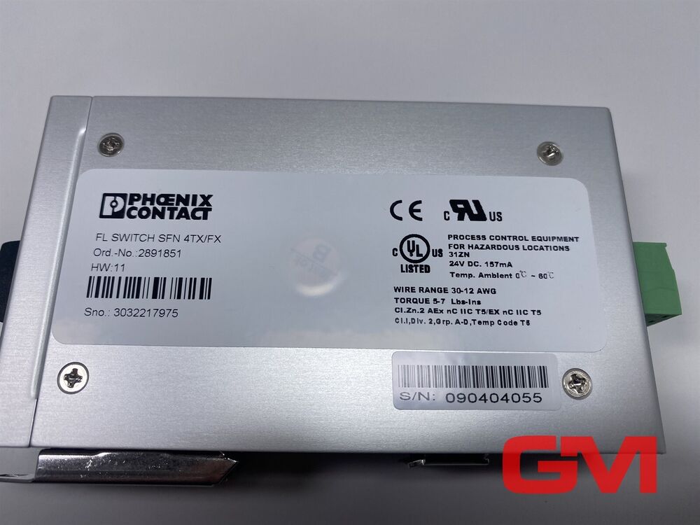 Phoenix Contact Industrial Ethernet Switch Fl Switch Sfn 4tx/Fx 2891851 Hw : 11