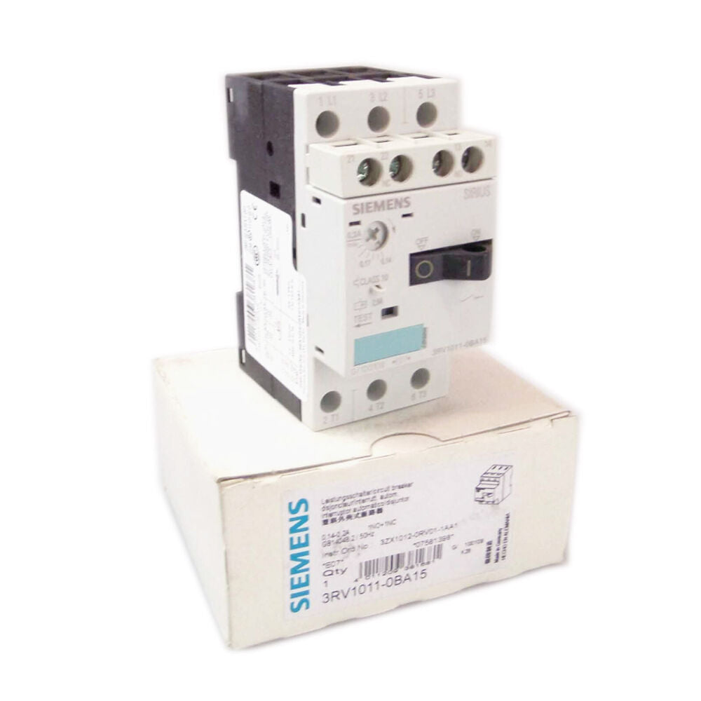 1PC New For Siemens Motor breaker 3RV1011-0BA15 0.14-0.2A DHL / UPS / FedEx