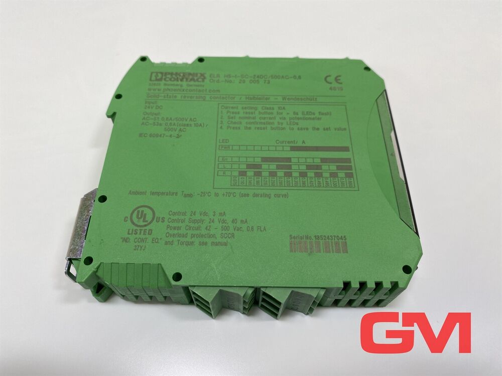 Phoenix Hybrid-Motorstarter 2900573 Elr H5-I-SC- 24DC/500AC-0, 6 Relay Module