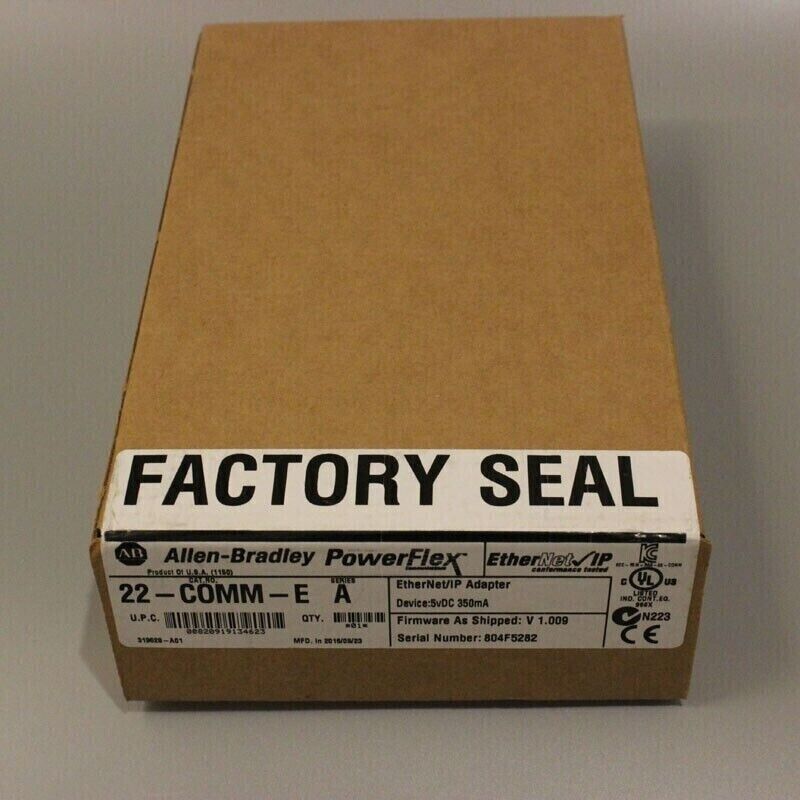 New In Box Factory Sealed AB 22-COMM-E SER A PowerFlex Ethernet/IP Comm Adapter DHL / UPS / FedEx