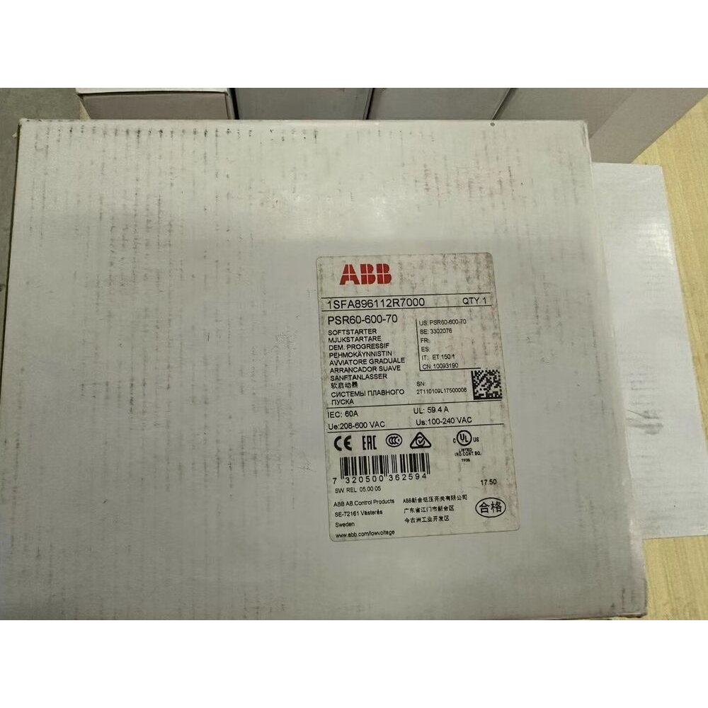 PSR60-600-70 ABB 30KW Soft Starter Brand New in Box!Spot Goods Zy