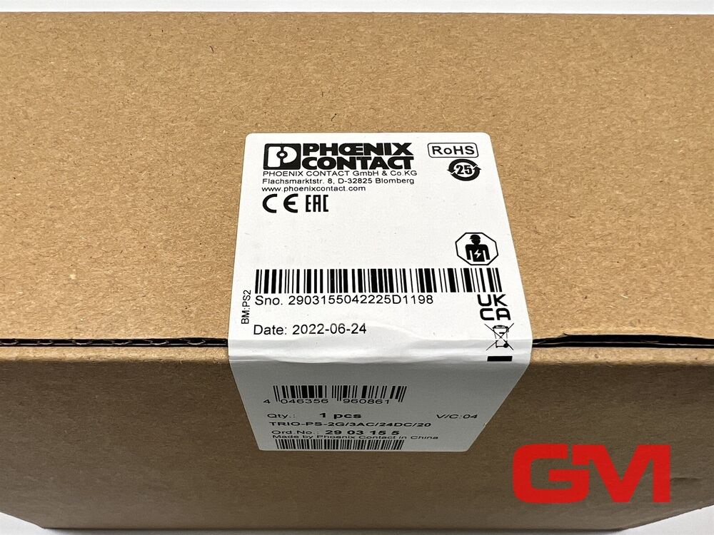 Phoenix Contact Power Supply TRIO-PS-0.0705oz/3AC/24DC/20 2903155