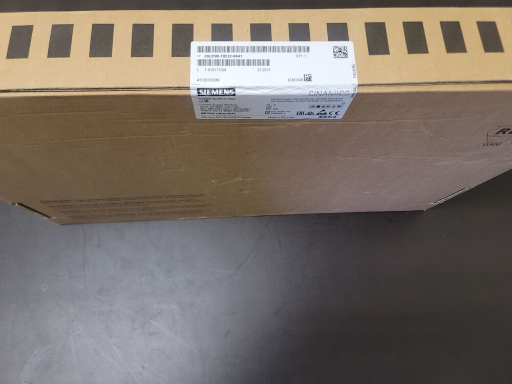 New Siemens 6SL3100-1DE22-0AA1 6SL3 100-1DE22-0AA1 SINAMIC CONTROL SUPPLY MODULE
