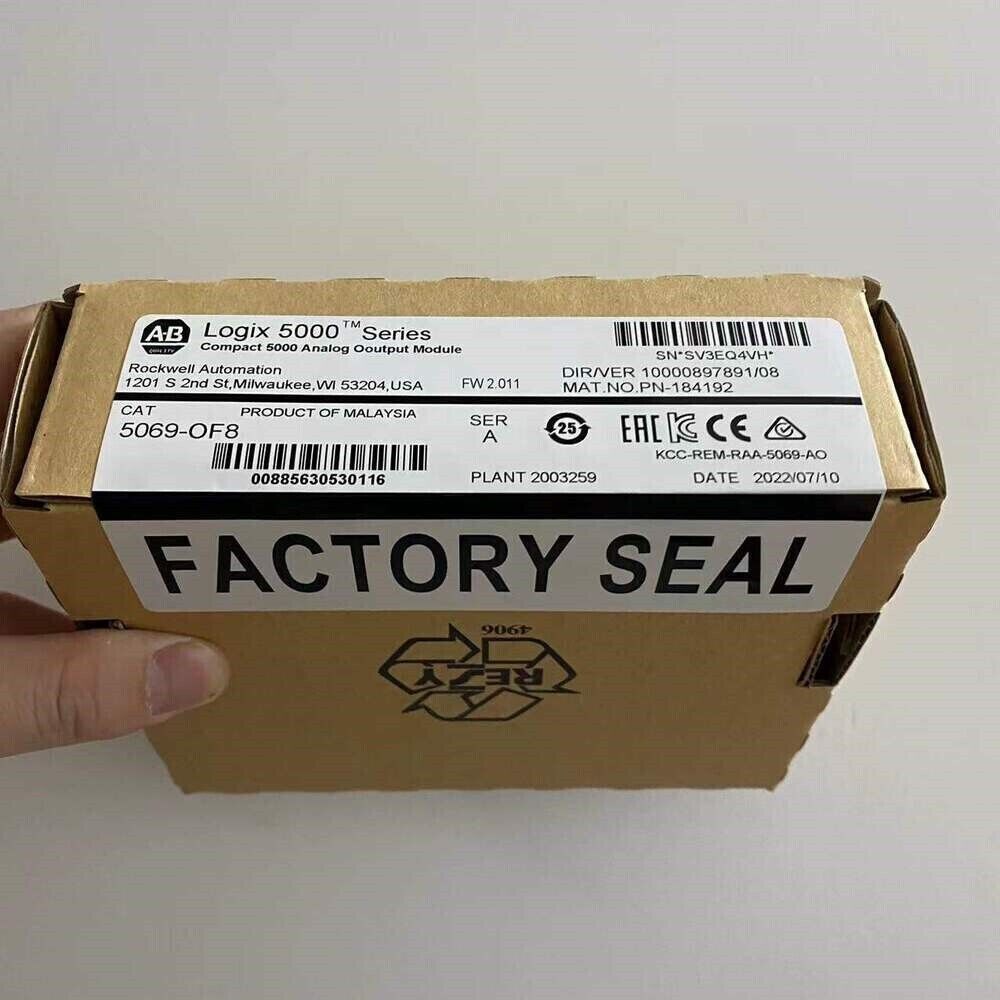 New AB 5069-OF8 SER A Compact 5000 Analog Output Module 5069OF8 Factory Sealed DHL / UPS / FedEx