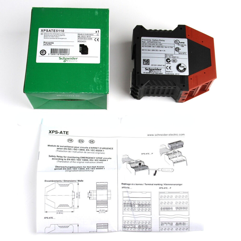 New In Box Schneider XPSATE5110 Relay Schneider XPS-ATE5110 UPS / DHL / Fedex