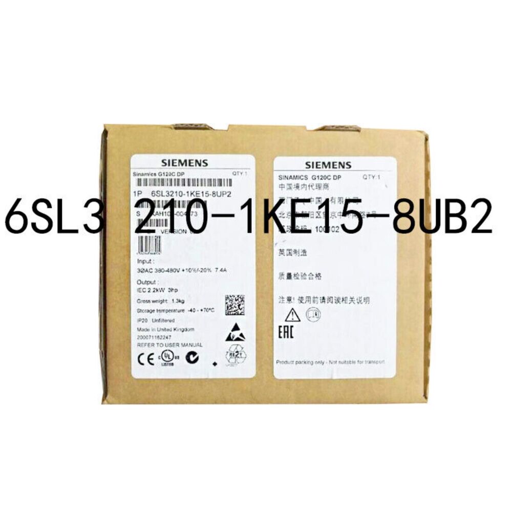 New Siemens 6SL3210-1KE15-8UB2 G120C RATED POWER 2,2KW 6SL3 210-1KE15-8UB2