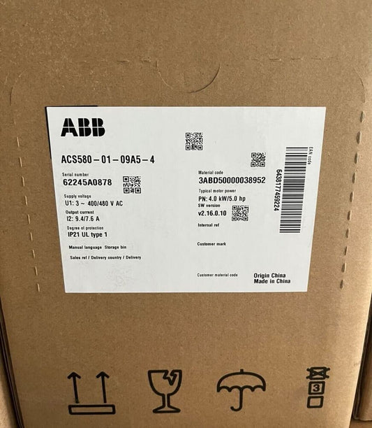 ACS580-01-09A5-4 brand new ABB frequency converter with box, free shipping UPS / DHL / Fedex