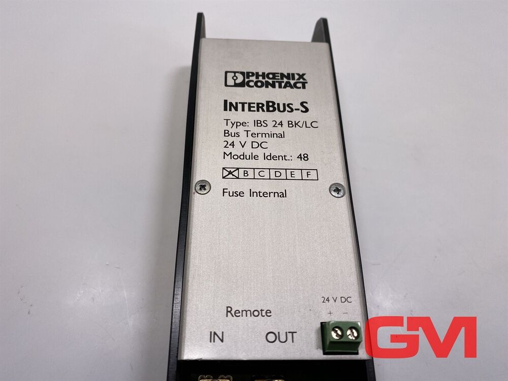Phoenix Contact Busklemmenmodul Ibs 24 BK/LC Bus Terminal INTERBUS-S 24V Dc
