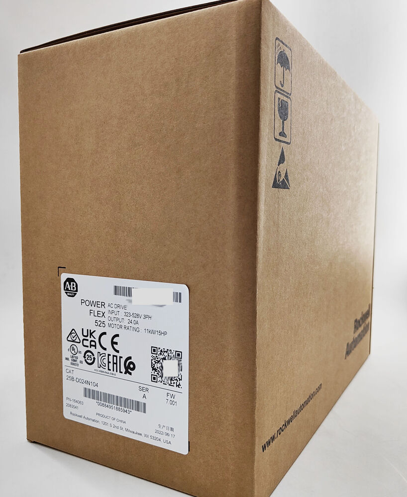 Allen-Bradley AB 25B-D024N104 PowerFlex 525 11kW 15Hp AC Drive Ser A 25BD024N104 Fedex or DHL