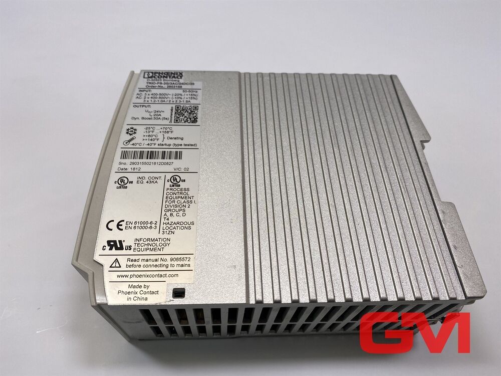 Phoenix Contact Power Supply TRIO-PS-0.0705oz/3AC/24DC/20