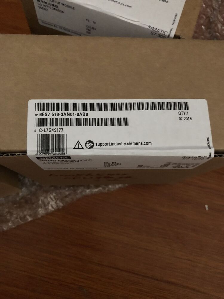 New Siemens S7-1500 CPU 1516-3 PN/DP 6ES7516-3AN01-0AB0 6ES7 516-3AN01-0AB0