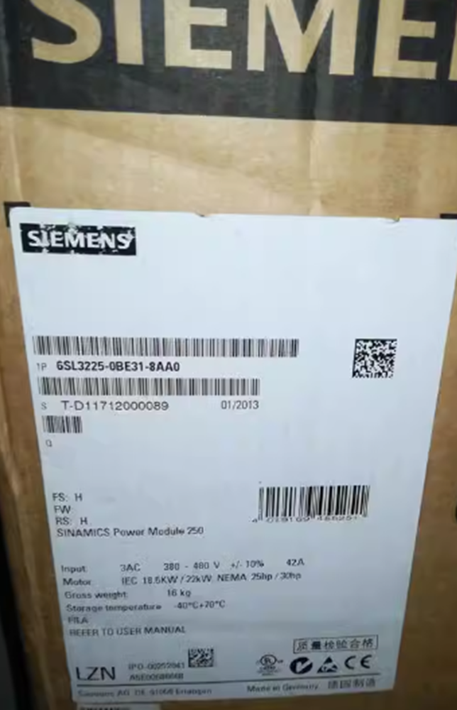 NEW Siemens Sinamics Power Module 6SL3225-0BE31-8AA0 6SL32250BE318AA0 Fedex / DHL