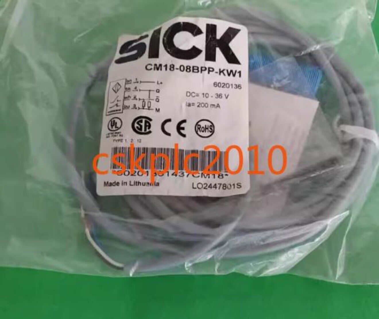 1PCS New original SICK sensor CM18-08BPP-KW1 6020136 in stock