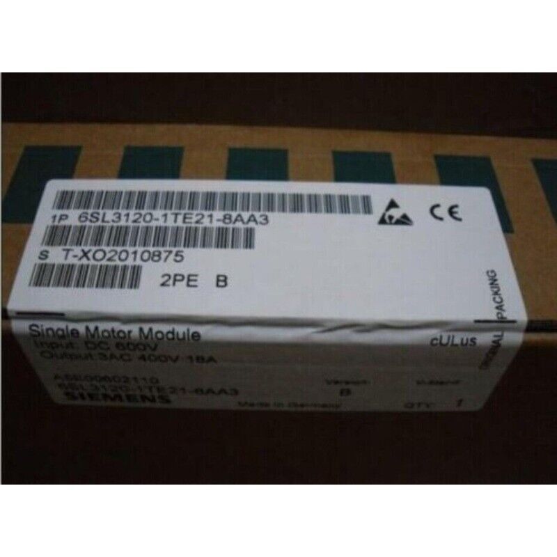 New Siemens 6SL3120-1TE21-8AA3 6SL31201TE218AA3 SINAMICS S120 Double Motor