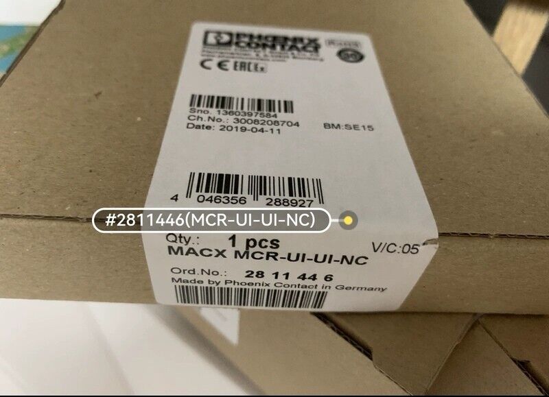 1PC NEW MCRUIUINC PHOENIX CONTACT MCR-UI-UI-NC 2811446 EXPEDITED SHIPPING DHL / UPS / FedEx