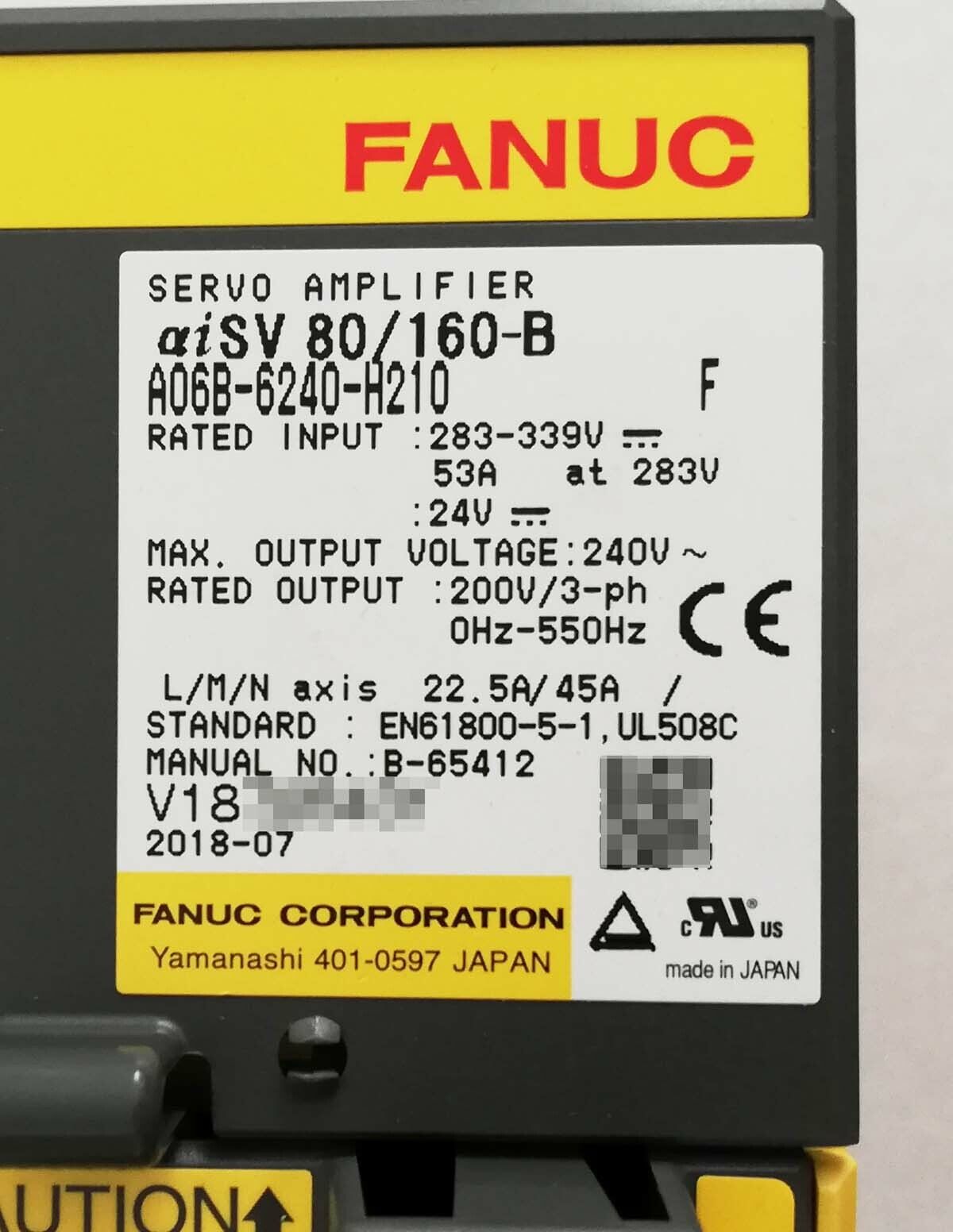 NEW FANUC SERVO AMPLIFIER A06B-6240-H210 A06B6240H210 FREE EXPEDITED SHIPPINGDHL / UPS / FedEx