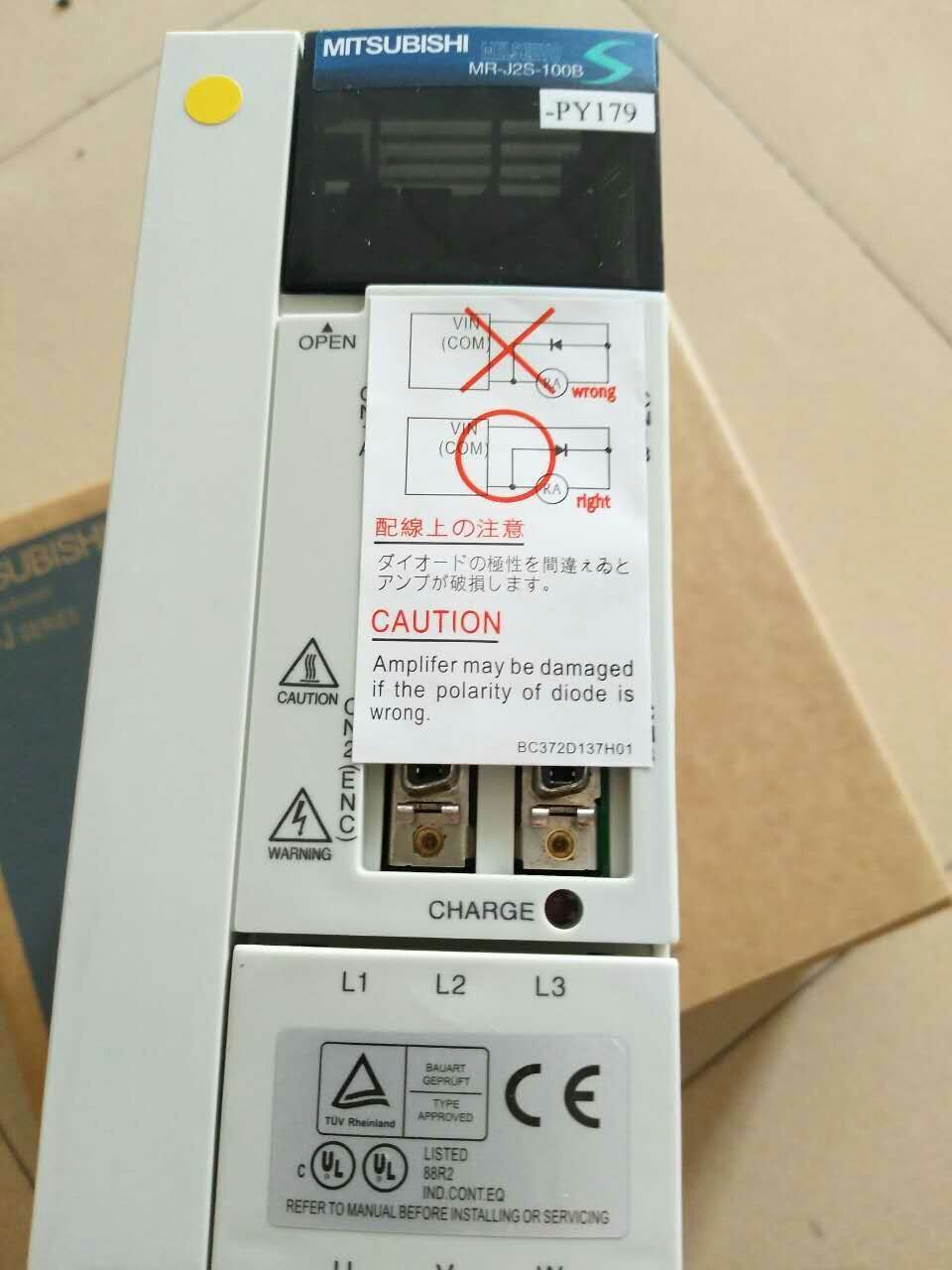 NEW MITSUBISHI AC SERVO DRIVER MR-J2S-100B-PY179 FREE EXPEDITED SHIPPING DHL / UPS / FedEx