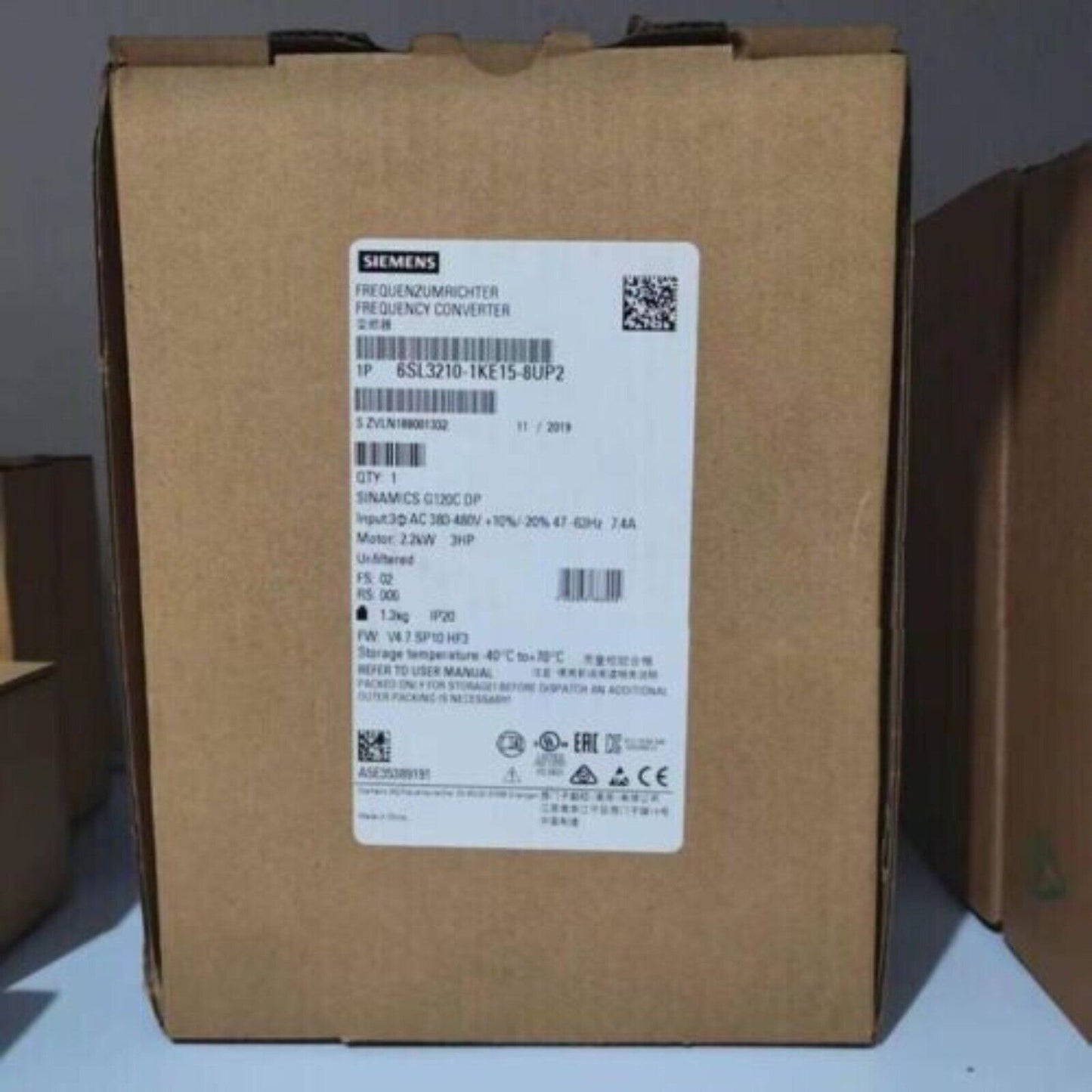 New Siemens 6SL3 210-1KE15-8UP2 6SL3210-1KE15-8UP2 G120C RATED POWER 2,2KW