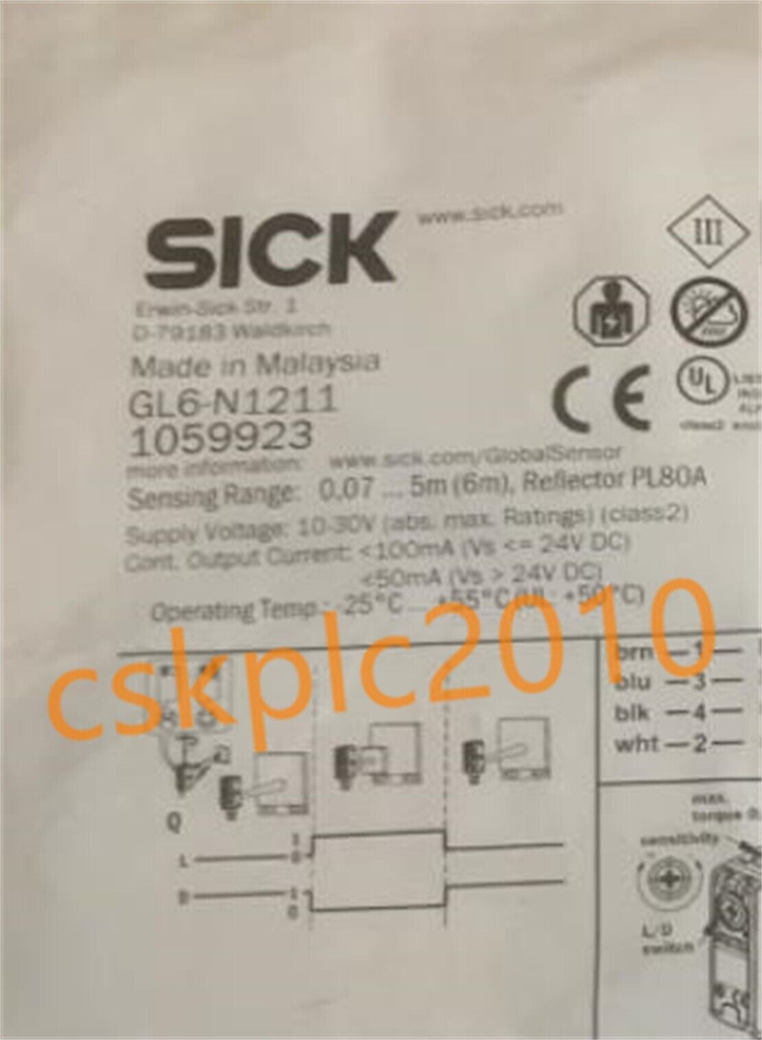 1 PCS NEW IN BOX SICK Photoelectric switch GL6-N1211