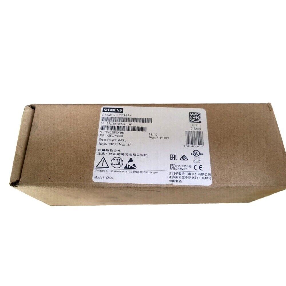 New Siemens 6SL3 246-0BA22-1FA0 6SL3246-0BA22-1FA0 SINAMICS G120 CU250S-2