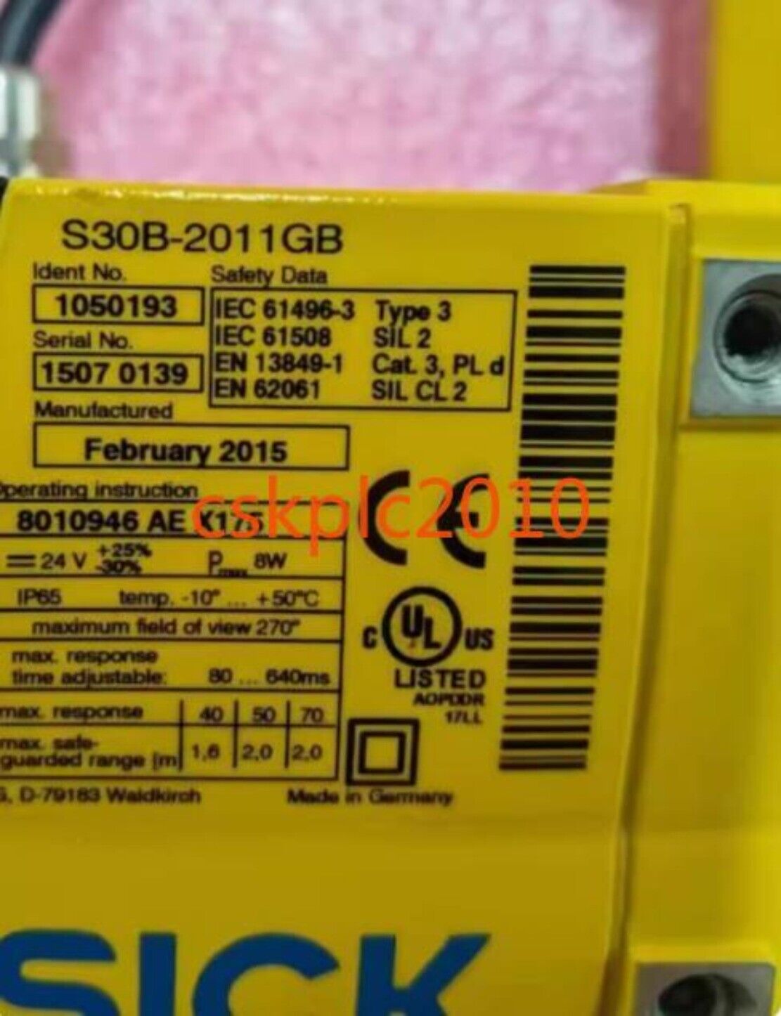 1PCS Original SICK LiDAR S30B-2011GB 1050193 in good condition in stock