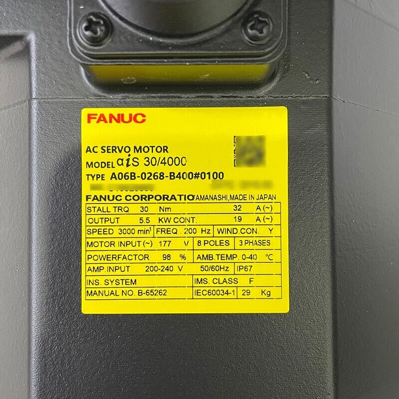 NEW FANUC A06B-0268-B400#0100 SERVO MOTOR A06B0268B400#0100 EXPEDITED SHIP DHL / UPS / FedEx