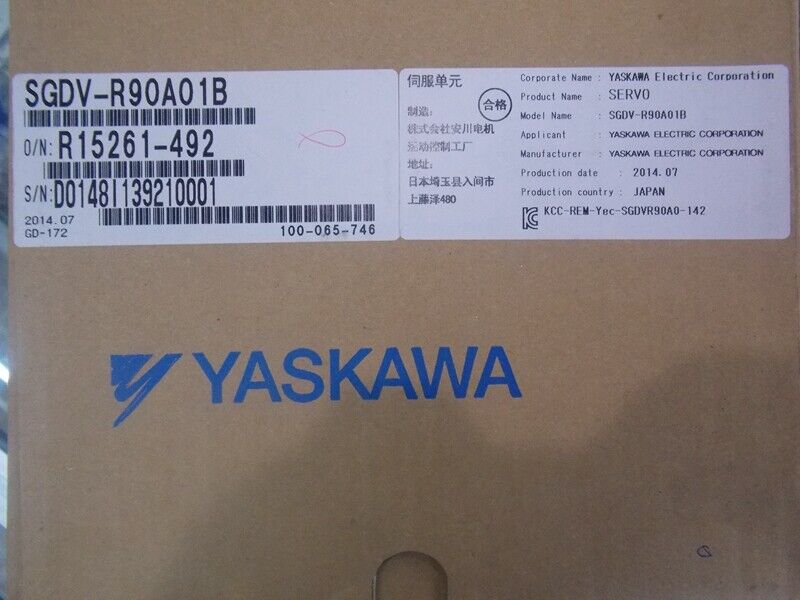 New Yaskawa Ac Servo Driver SGDV-R90A01B SGDVR90A01B Free Expedited Shipping DHL / UPS / FedEx