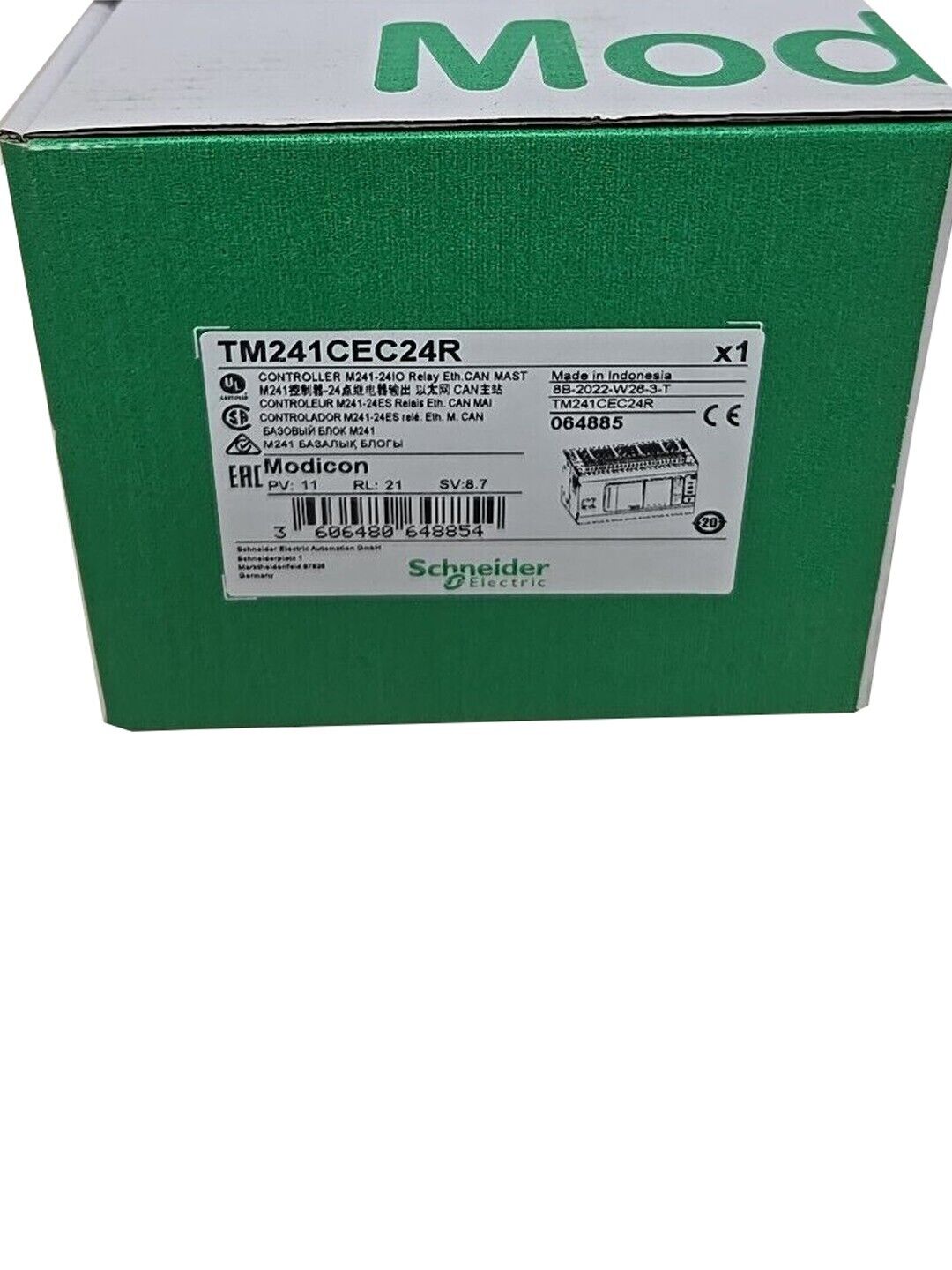 TM241CEC24R New Schneider PLC Processor Module TM241CEC24R IPCS DHL / UPS / FedEX