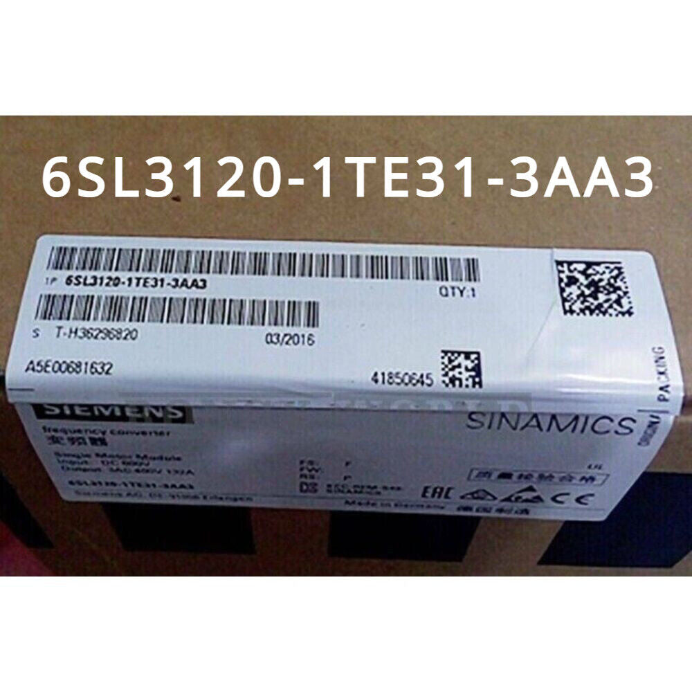New Siemens S120 Single Motor Module 6SL3 120-1TE31-3AA3 6SL3120-1TE31-3AA3