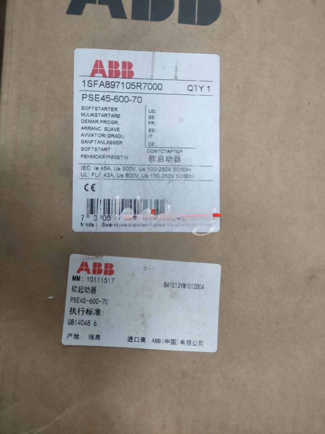 ABB soft starter PSE45-600-70 1SFA897105R7000 New in Box Fast Shipping 1pcs